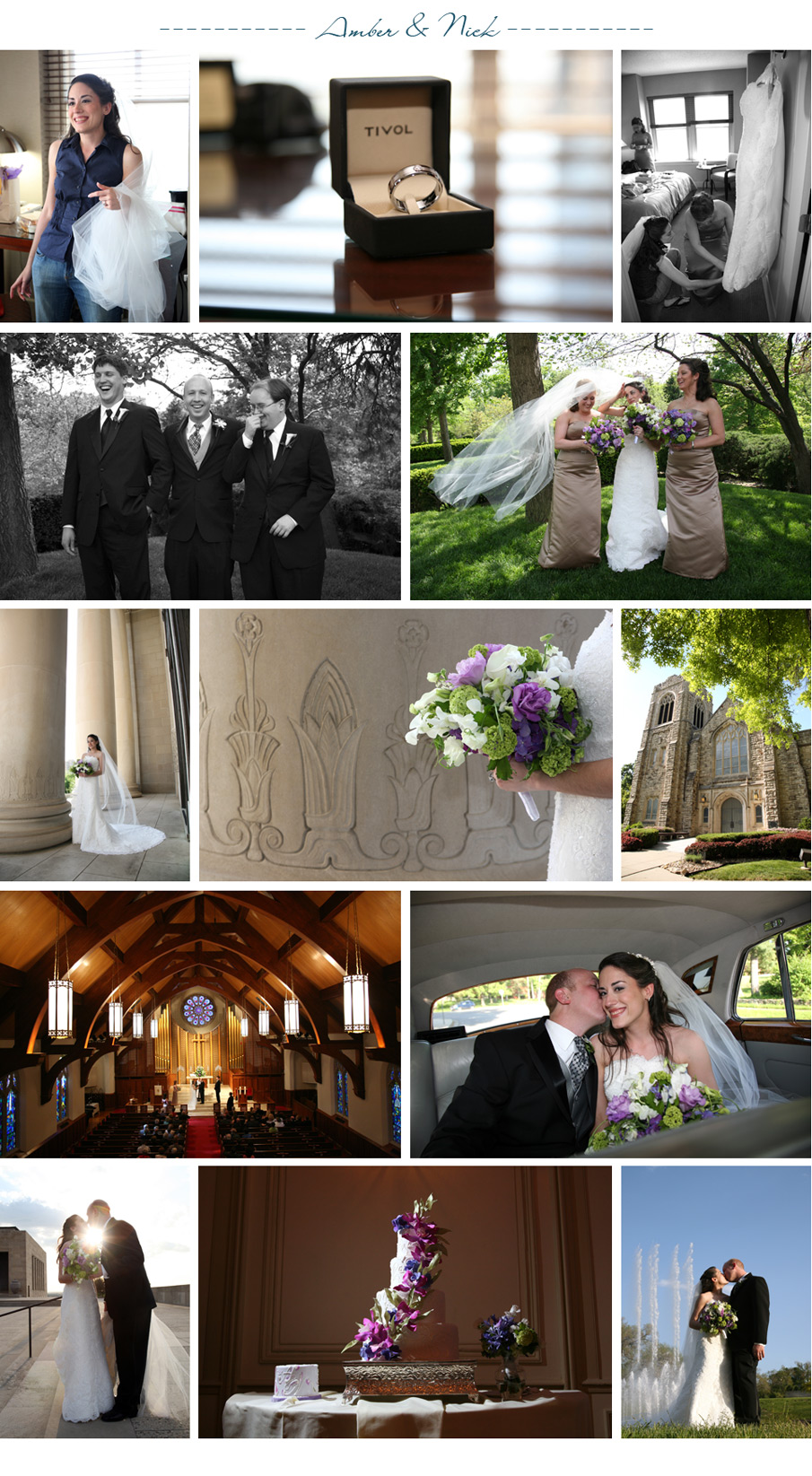 Amber and Nick's Kansas City wedding at the Central United Methodist Church and Hotel Phillips